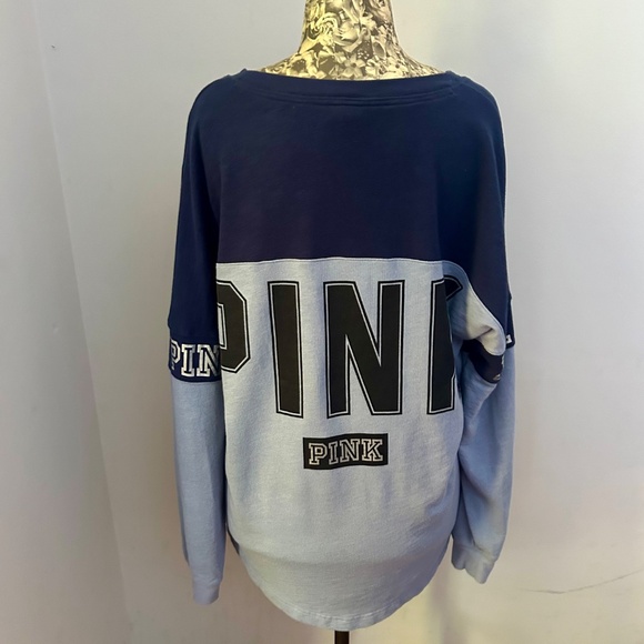 Pink Victoria’s Secret Blue Long Sleeve T-Shirt Size Large - Picture 6 of 6